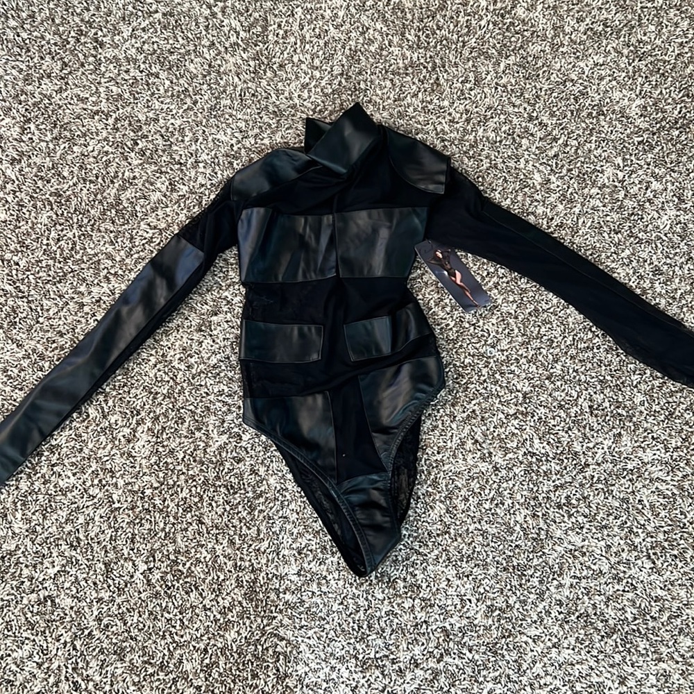 Latex and Mesh Bodysuit